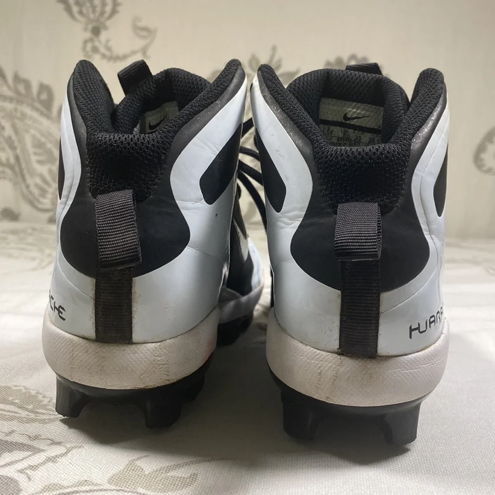 Nike Alpha Huarache‎ Baseball Cleats 1.5 Y Black White Pro Mid 923434-011